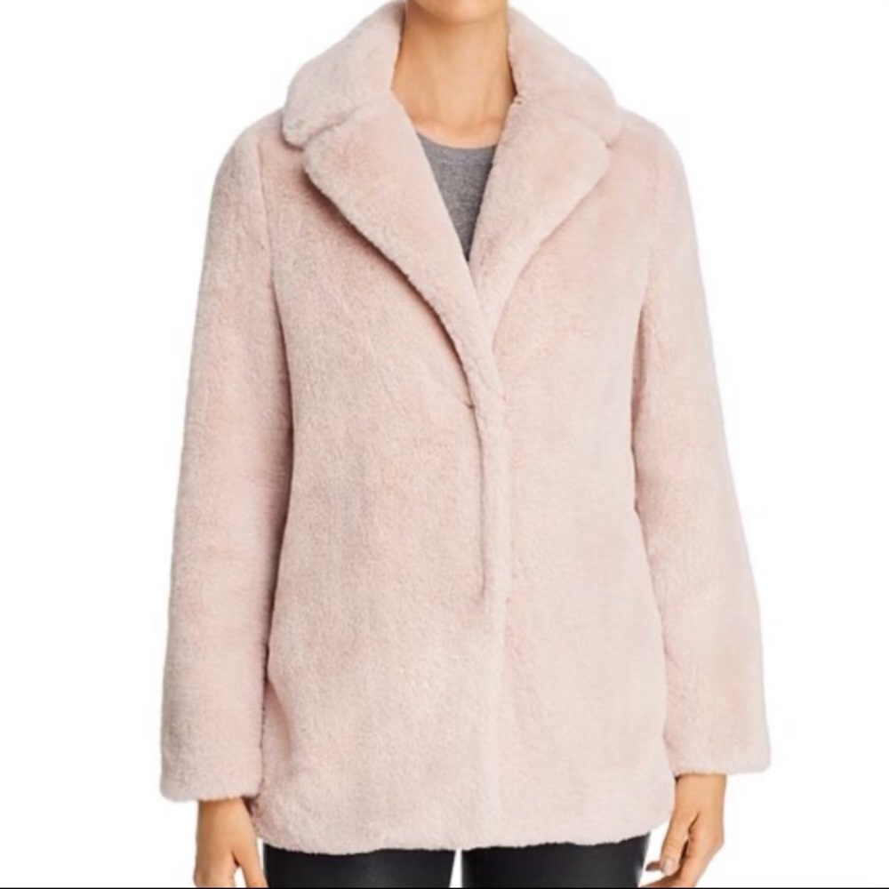 NEW TAHARI LIGHT PINK FUR COAT JACKET